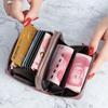 New 2025 Card Bag Women's Short Simple Solid Color Multi-card Large-capacity Zipper Student Change Bag Women