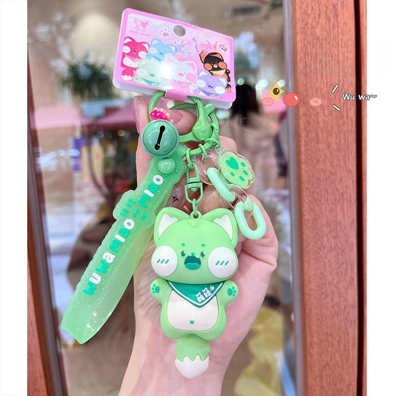 Cat Silicone Keychain Car Key Ring Gift For Kids