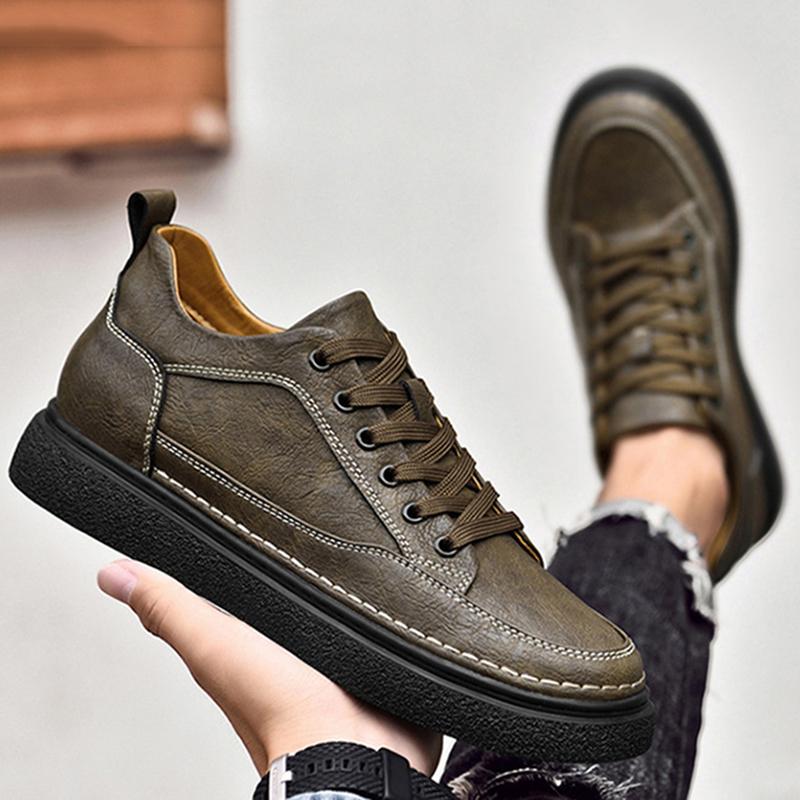 Pánské tenisky Boty na platformě Pánské prodyšné sportovní ležérní plátěné boty Pohodlné platformové Pánské boty se skrytým vnitřním zvýšením 8 cm