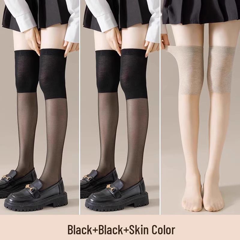 Women's Thin Over-Knee Anti-Slip Knee Pads - Warm, Anti-Snag Stockings for Summer or Air-Conditioned Rooms