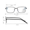 Ultralight Progressive Multifocal Glasses Square Frame Non-slip Presbyopic Reading Glasses Men Women Transparent Eyeglasses +4.0