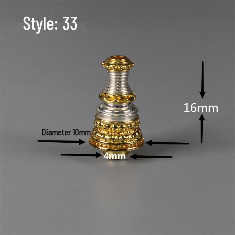 108-Bead Red Sandalwood & Passion Fruit Seed Silver Vajra Stupa Buddha Head Accessory