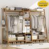 Bamboo Floor-Standing Clothes Rack & Wardrobe Organizer