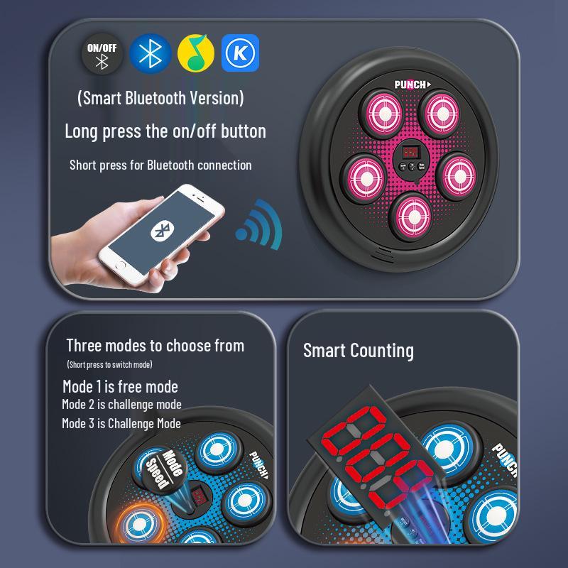 Kids' Bluetooth Boxing Target: Smart Music Fitness Punch Toy