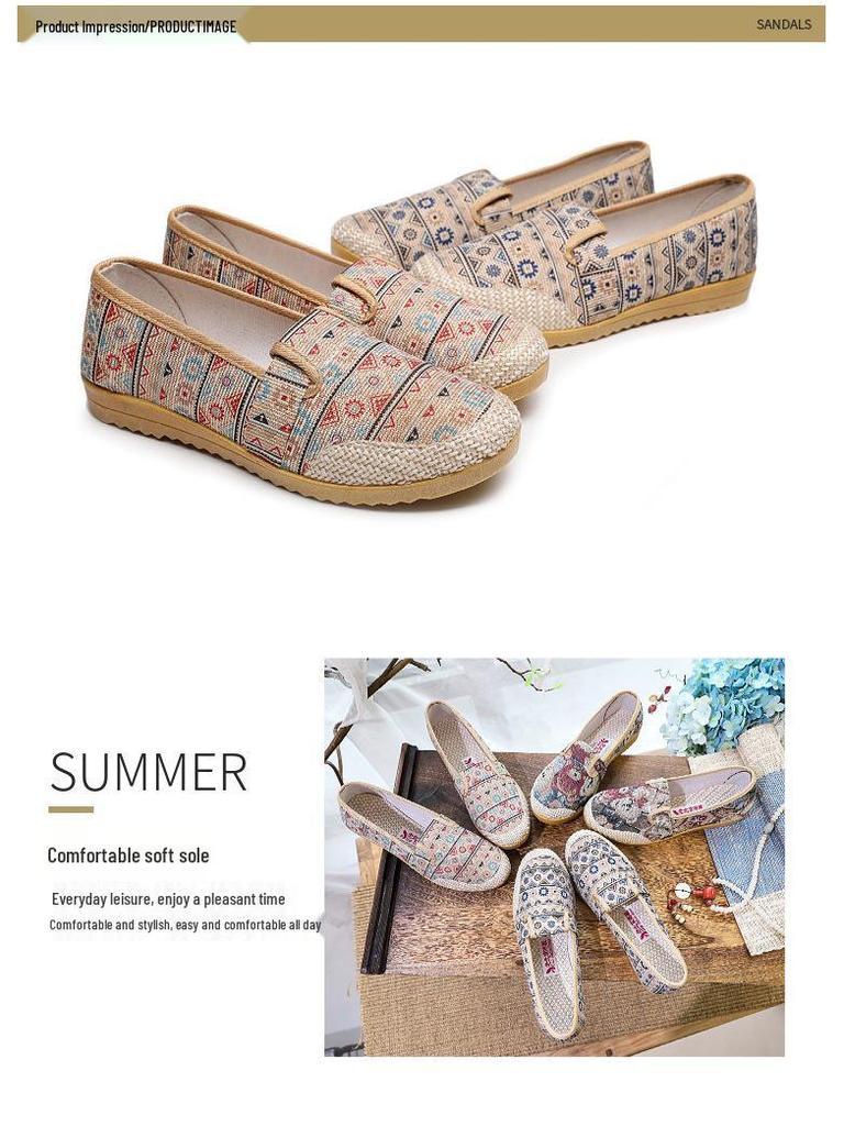 Women's Non-slip Soft Sole Canvas Shoes - Comfortable, Wear-resistant, Fashionable, and Trendy for Spring and Autumn.