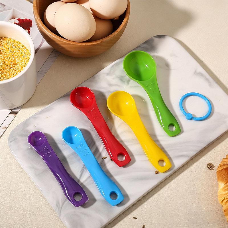 Colored Kitchen Measuring Spoon Set - Food Grade, Precision Scales for Coffee & Baking