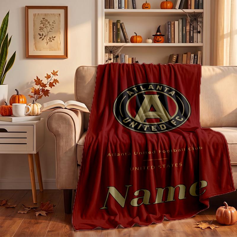 Atlanta United Custom Flannel Blankets Soft Warm Cozy Throws for Home Decor Holiday Gifts