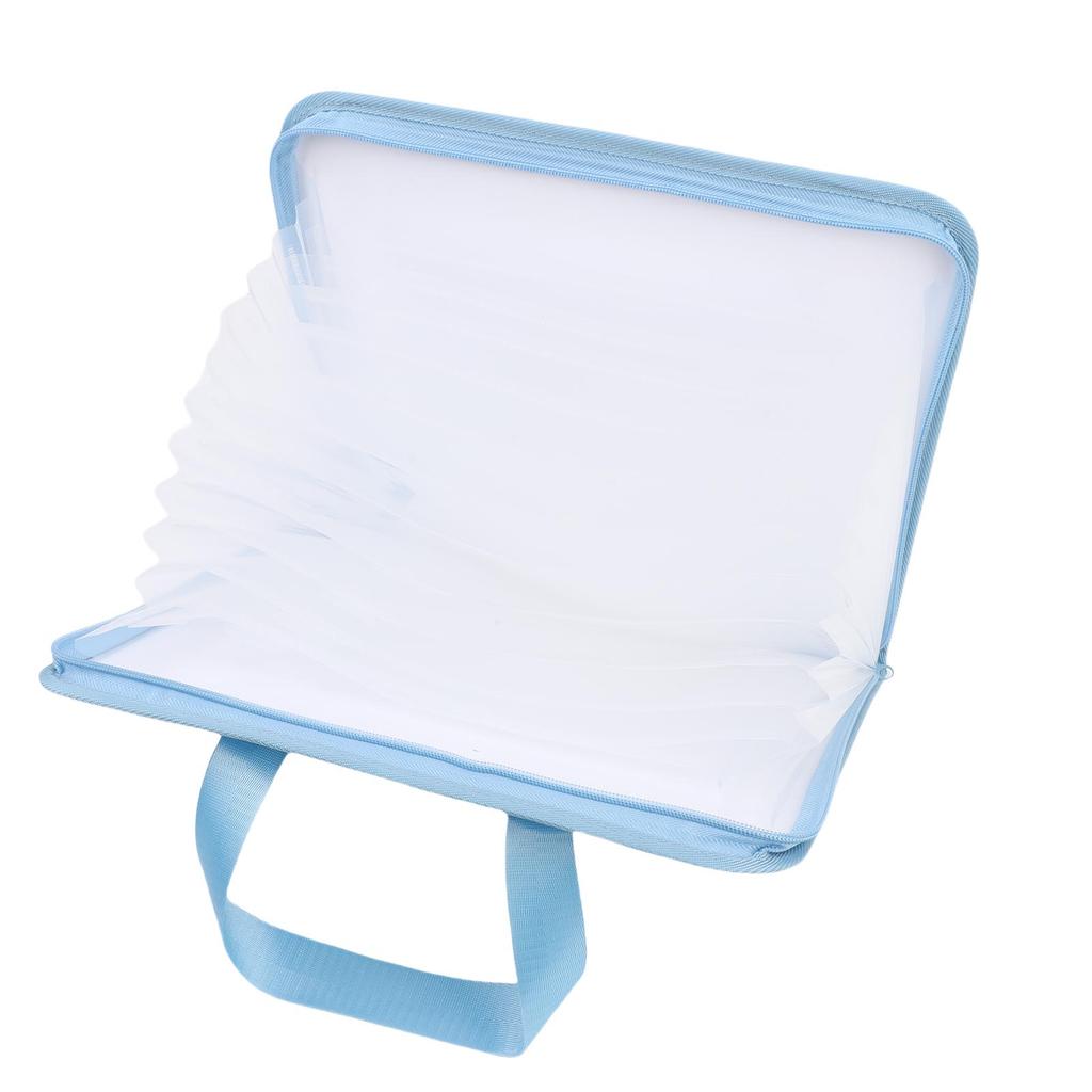 Accordion File Organizer 13 Pockets Portable Expandable Canvas Document Folder with Handle Water Proof for Letter A4