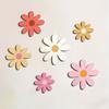 6Pcs/Set Wooden Flower Wall Decoration Farmhouse Rustic Floral Wall Art Home