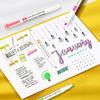 15/25Pcs Double End Highlighter Quick Drying Double Tip  Highlighter Pen for Scrapbooking Calendar Journal Card Making