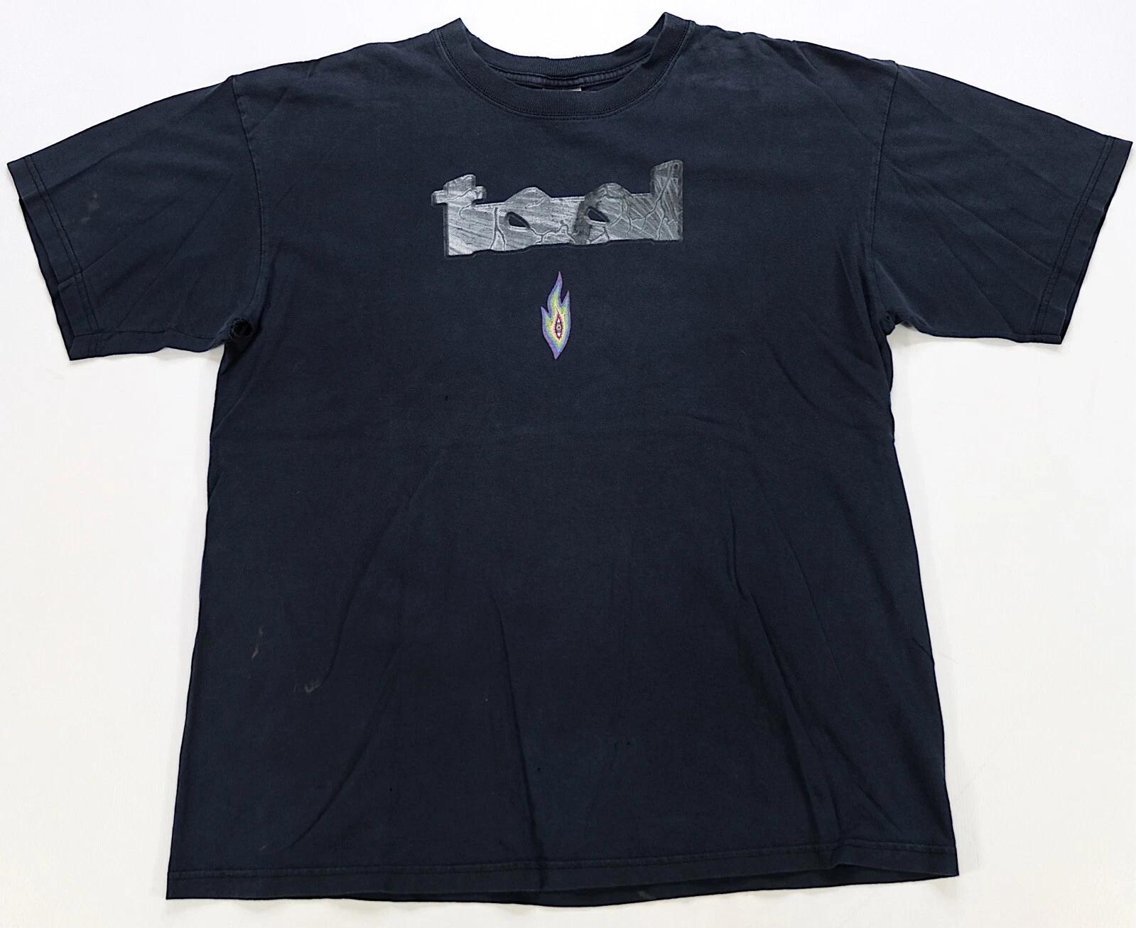 Rare Vintage Tool Lateralus Tour 2002 Flaming Eyes T Shirt 2000s Rock Band SZ L 3XL