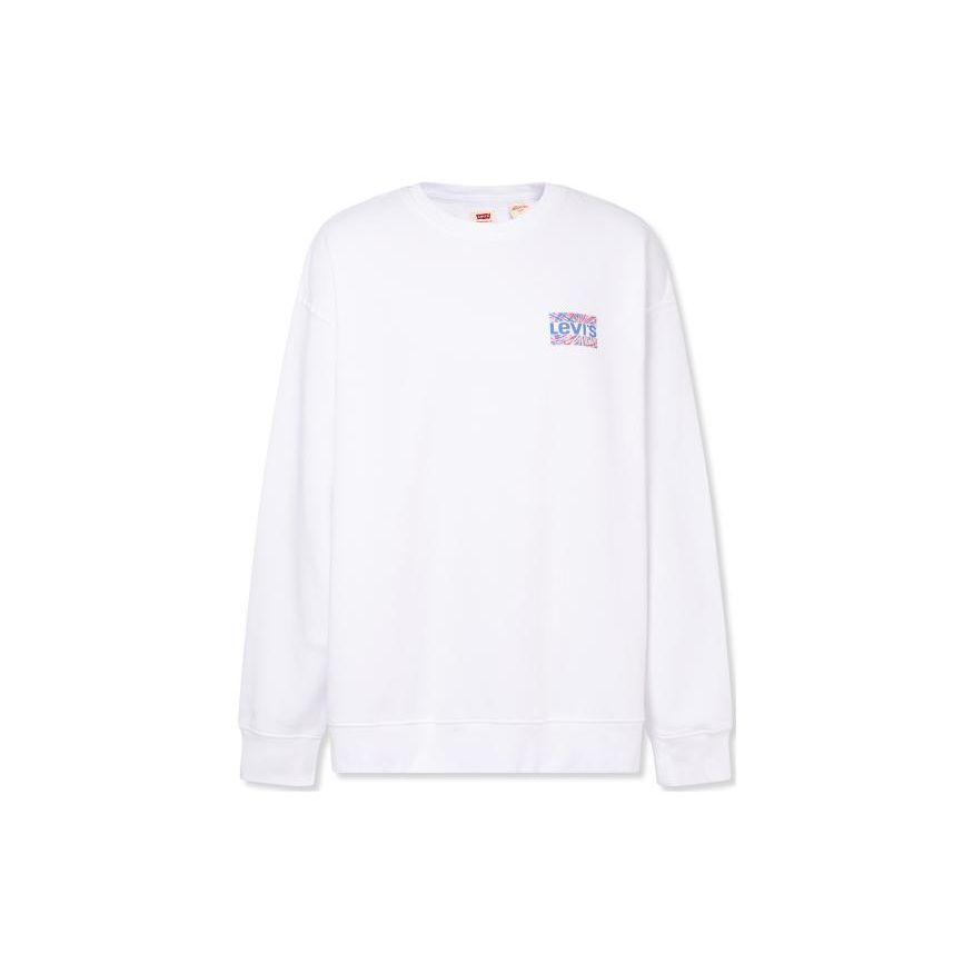 Levis Loose Fit Crew Neck Pullover Long Sleeve Sweatshirt Men sweatshirt White 38712-0072