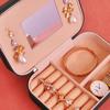Portable Jewelry Storage Box Travel Organizer Jewelry Case Leather Storage Earrings Necklace Ring Jewelry Organizer Display