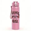 1PC Pitbull Dog Retro Text Graphic Print 750ml Portable Sports Water Bottle Leakproof Gym Outdoor Travel Drink Cup