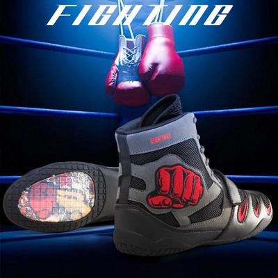 Große Größe Herren/Damen Boxen Wrestling Kampfschuhe Leichte Anti-Rutsch-Trainingsschuhe Kampfschuh Motorradstiefel