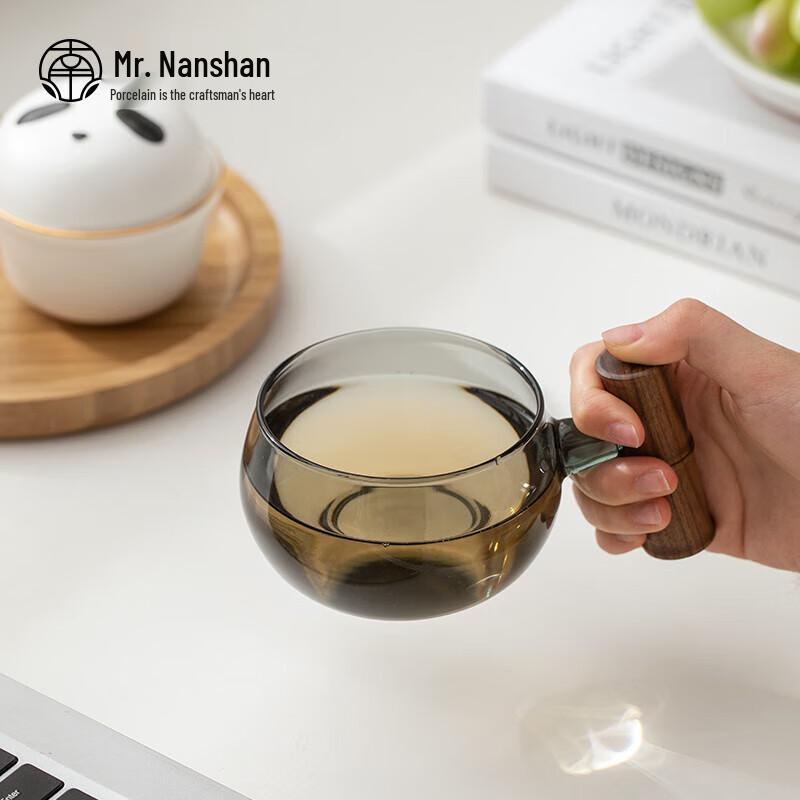 Nanshan Mr. Panda Bamboo Ceramic Tea Infuser Mug