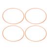 4 Pcs 20 Inch Wheel Rim Protector Orange Full Protection Self Adhesive Scratch Resistant Decorative Wheel Rim Ring