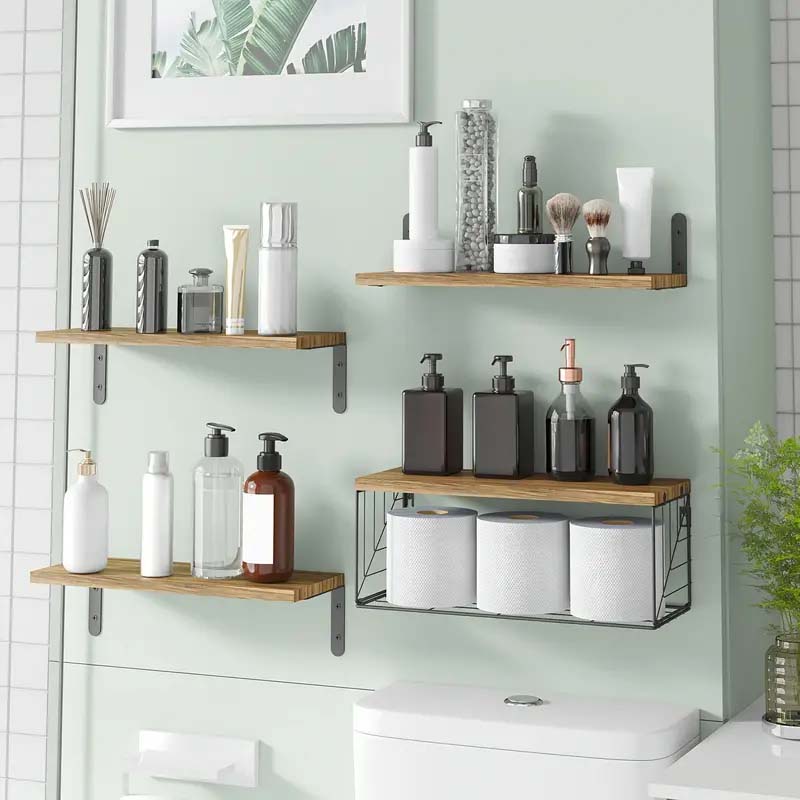 Floating Shelves Bathroom Organization Storage Racks Hanging Storage Shelf Rustic Rome Wall Decor For Bedroom Kitchen Livingroom