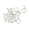 24 Stück nicht durchdringende Schraub-Ohrring-Clips, flache Haken, Silber