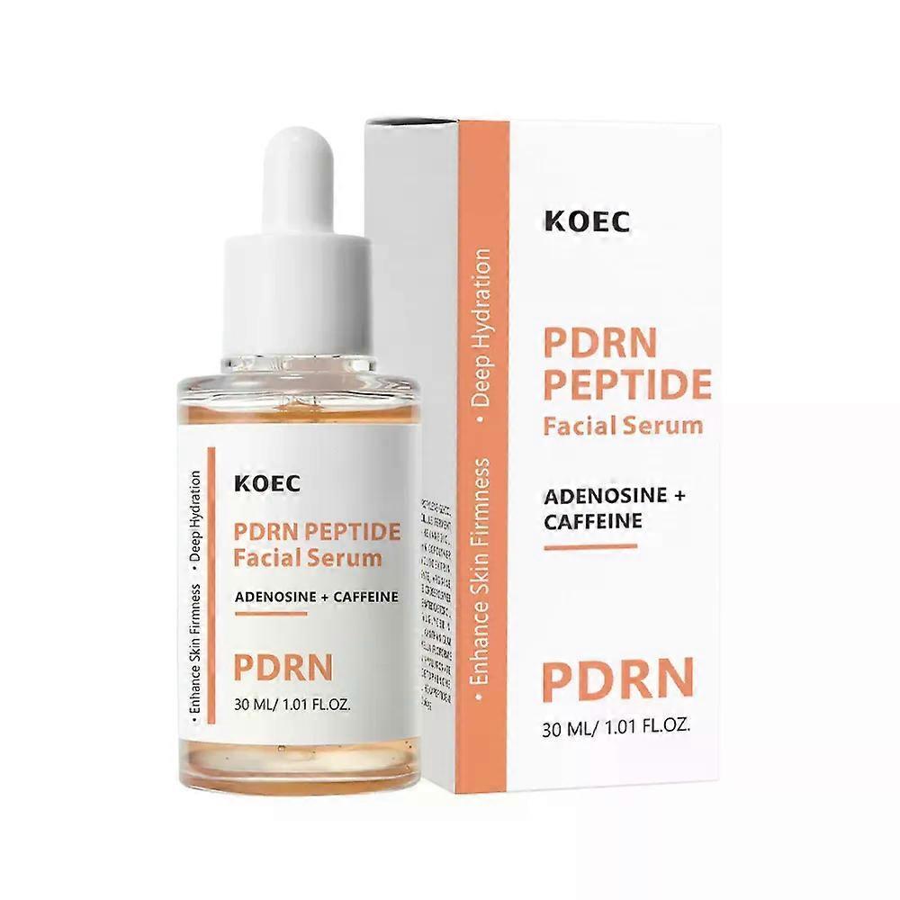 PDRN Peptid Lachs-DNA Gesichtsserum mit Adenosin & Koffein, Anti-Aging Stammzellen-Serum für Tiefenfeuchtigkeit, Hautstraffung & empfindliche Hautpflege, 30ml