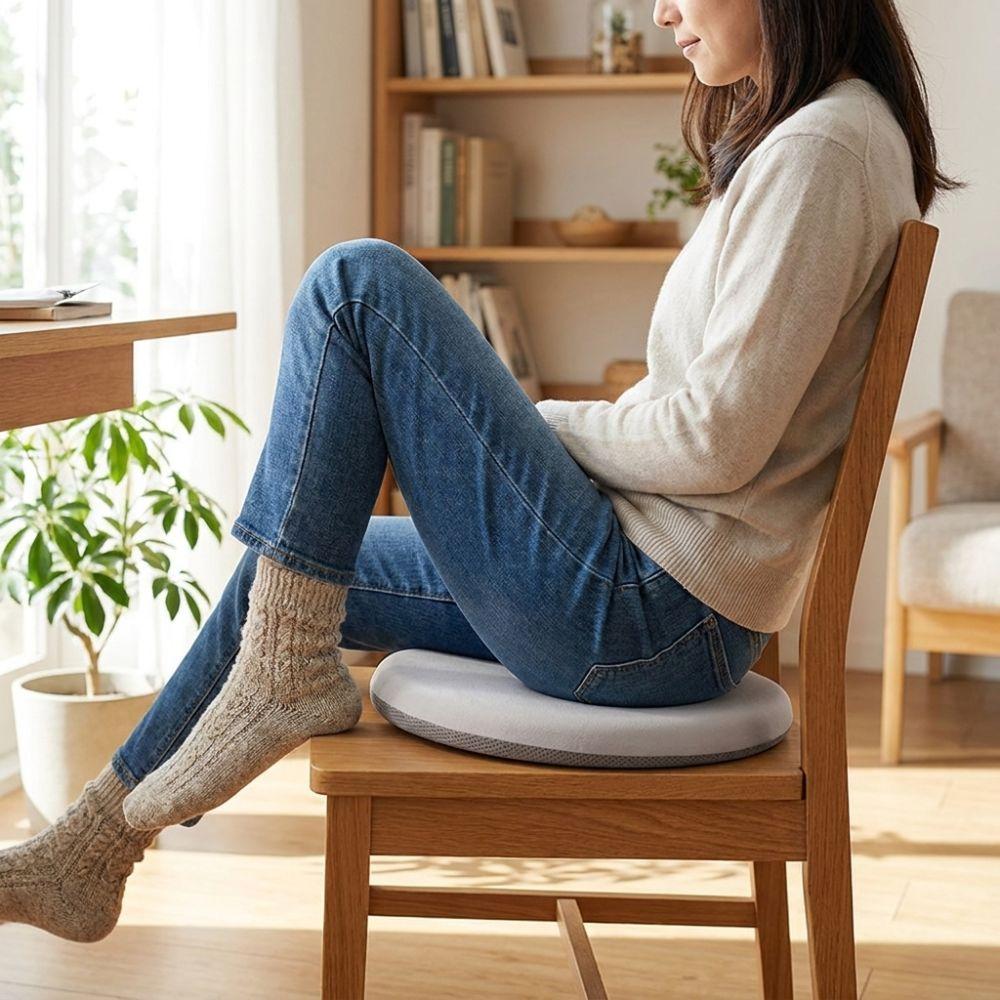 Ultra Soft Round Sponge Cushion Cooling Breathable Slow Rebound Cushion Thick Portable Stool Cushion All Season
