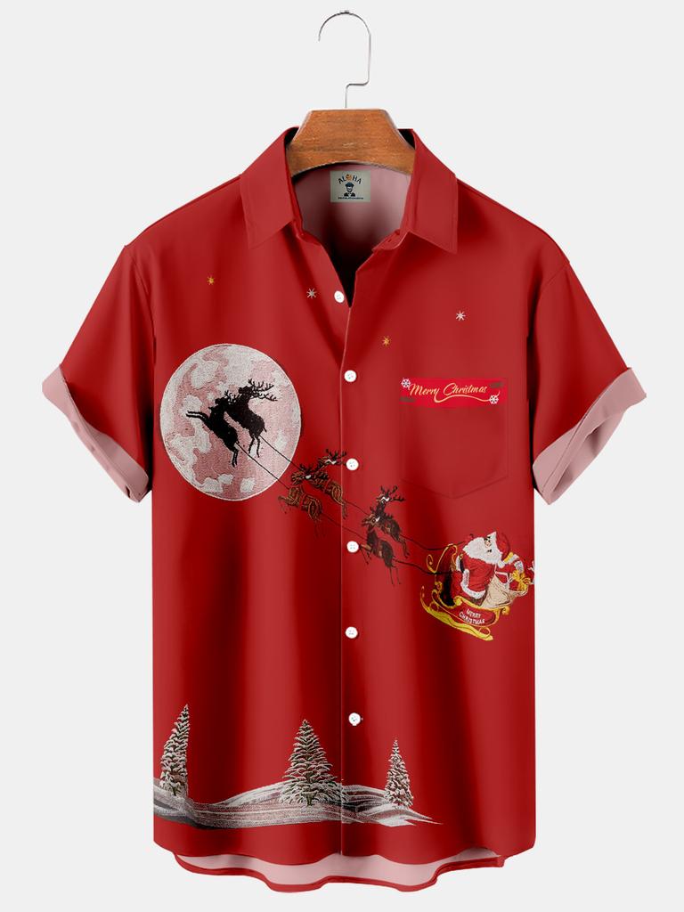 European And American Men'S Hawaiian 3D Printed Shirt Lapel Beach Short-Sleeved Fashion Casual Shirt