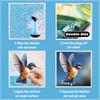 Spring 2026 New Arrival Colorful Hummingbird Butterfly Flowers Static Cling Window Stickers Removable Decals for Home Decor