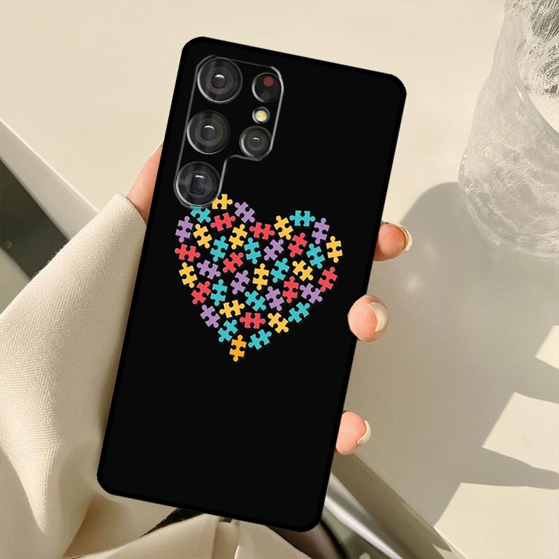 

Autism Support Puzzle Case For Samsung Galaxy S22 Ultra S21 S20 S24 S25 Ultra S9 S10 Plus S23 FE S25 FE Back Cover Galaxy S25 FE