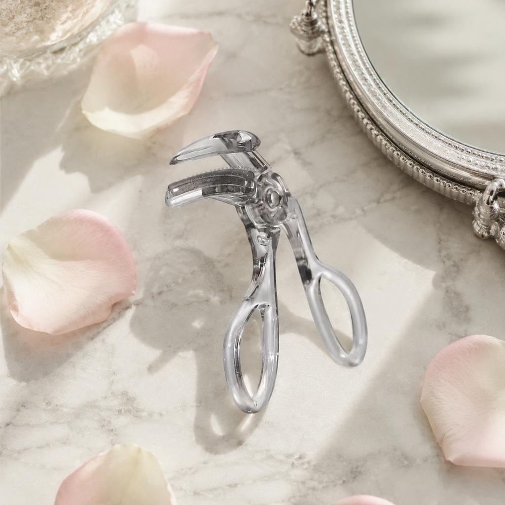 Beginner-Friendly Eyelash Curler with Teeth for Natural and Long-Lasting Hold, Wide-Angle Frameless Design