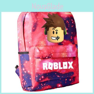 Roblox Pattern School Backpack With Starry Background And Large Capacity For Students