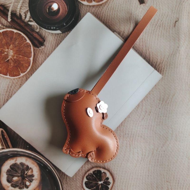 Capybara Trendige Schaukel-Schlüsselanhänger Cartoon-Tier-Anhänger Schlüsselring-Anhänger Rindsleder Taschendekoration Zubehör Handtasche