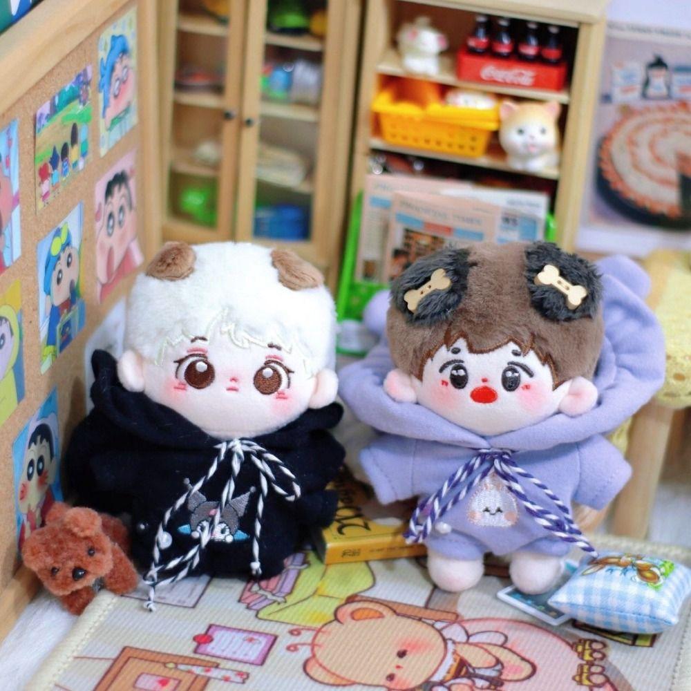 

Толстовка для кукол ручной работы, 3 цвета, плюшевое пальто, наряды, 10 см, хлопковые куклы/1/12 куклы BJD