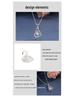 Sterling Silver Swan Pendant Necklace with Beating Heart - Japanese & Korean Style for Women