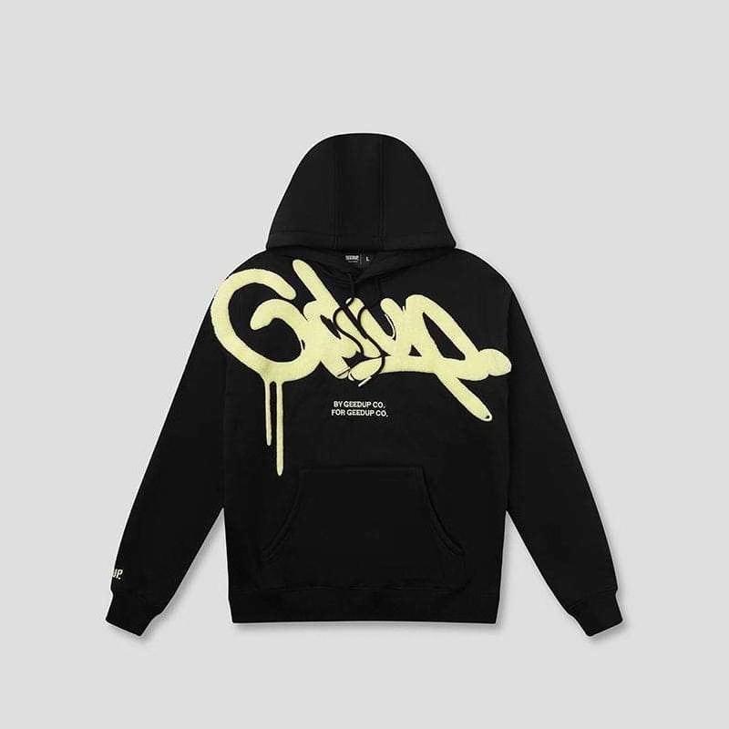 Europäischer und amerikanischer Streetstyle Retro-Buchstaben bestickter Hoodie