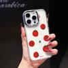 Clear Tomato Phone Case for iPhone 17 Air 16E 16 15 Pro Max 14 Plus 13 12 Mini X Xs 8 7 Soft TPU Cover Coques Accessory