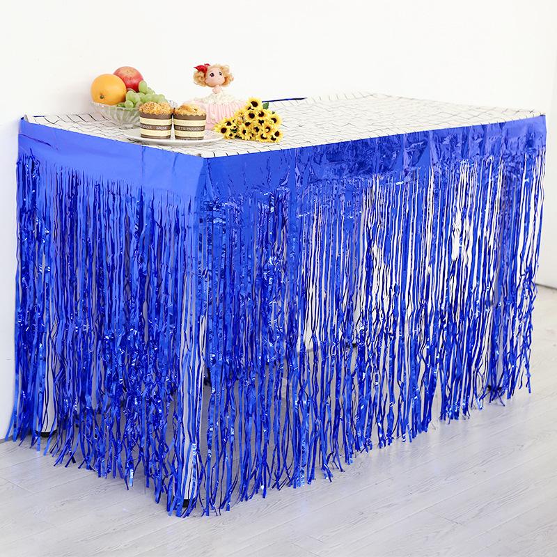 275x75cm Tinsel Table Skirt - Party & Event Decoration