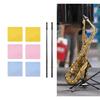 Long 34.5cm Flute Cleaning Tool with Multipurpose Microfiber Pads Suitable for Professional Instrument Maintenance