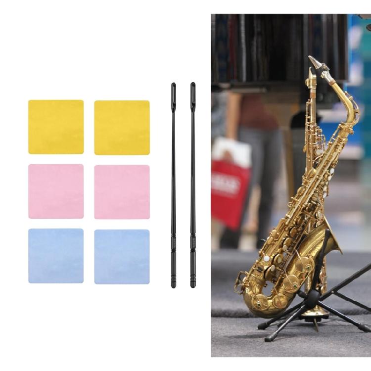 Long 34.5cm Flute Cleaning Tool with Multipurpose Microfiber Pads Suitable for Professional Instrument Maintenance