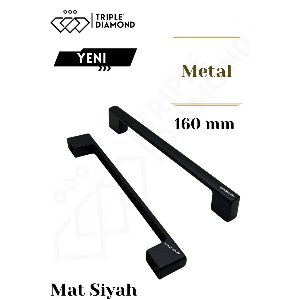 160 Mm Metal Black Drawer Handles Cabinet Kitchen Furniture Handle 1 Piece (16 Cm) = 160mm