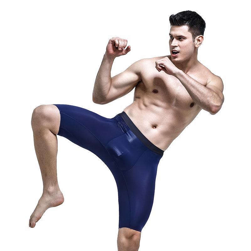 Schnelltrocknende Sommer-Boxershorts aus Eisseide für Herren – verschleißfest, lockere Passform, verlängerte Länge