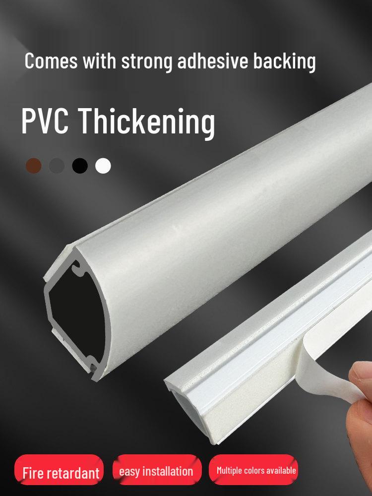 Driehoekige PVC Oppervlaktemontage Hoek Kabelgootstrip voor Decoratieve Kabelgeleiding