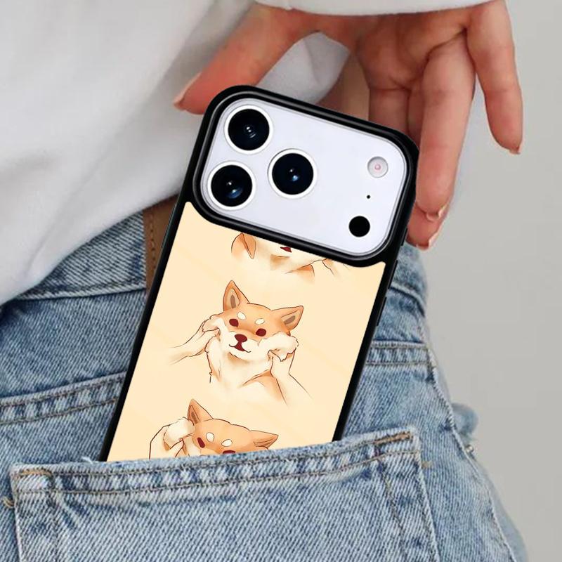 Shiba Inu Cute Cartoon Art Phone Case for iPhone 17ProMax 12 13 14 15 16e 17 Pro Max Plus Air Cover