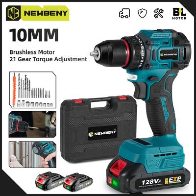 Trapano elettrico a percussione Brushless da 10 mm, coppia 21+2, cacciavite elettrico multifunzione senza fili per batteria Makita da 18 V