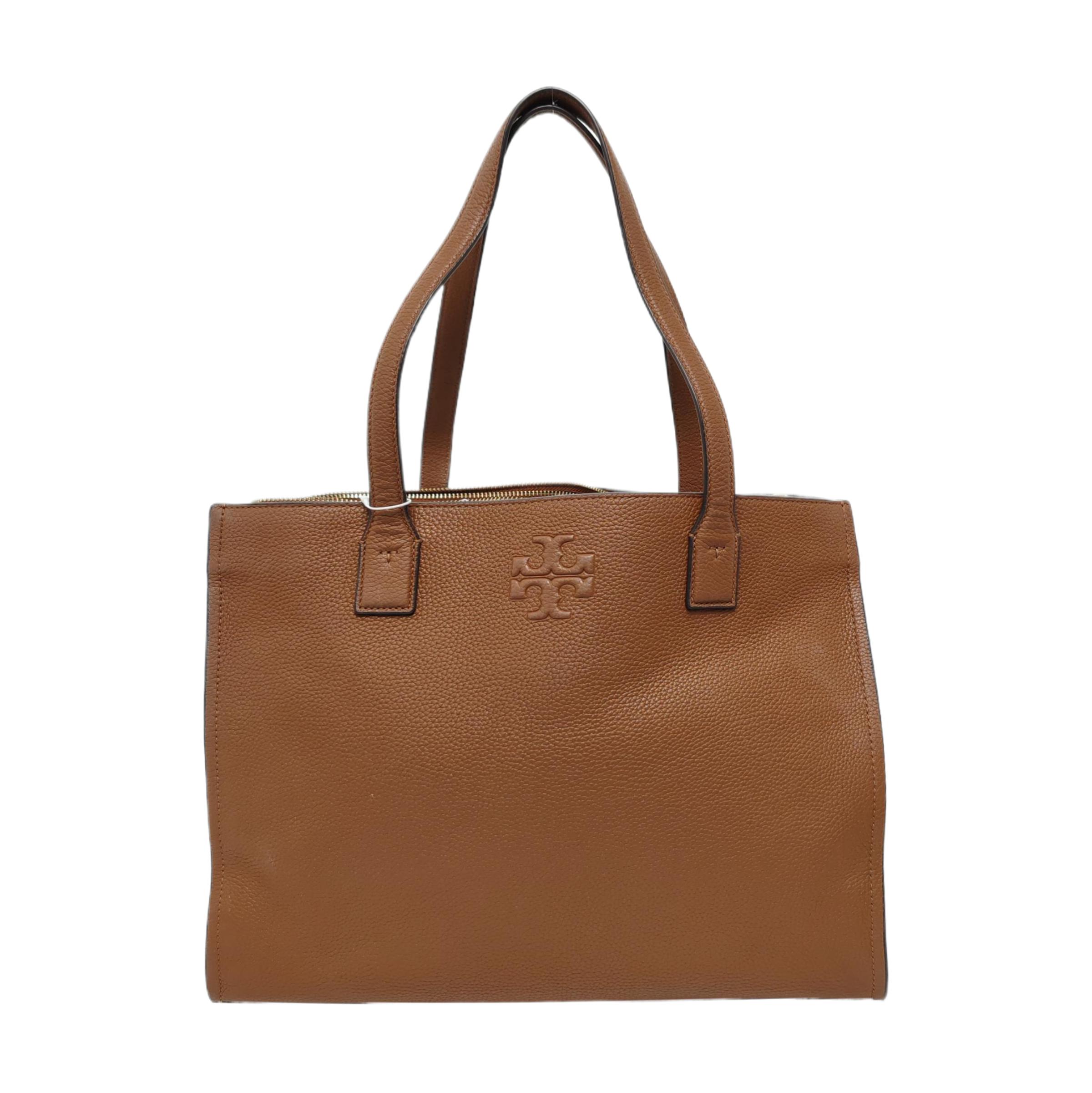 [Pre-Owned] Tb Fashion Casual Large Capacity Leather Tote Handbag Shoulder Bag - Very Good #OS0S8A ONE SIZE