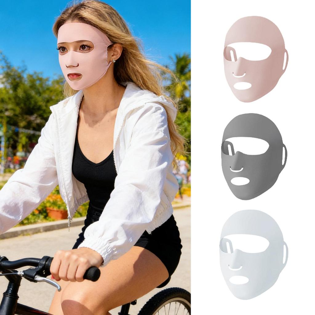 Sonnenschutz Sommer Vollgesichtsmaske Sonnenschutz Männer Frauen Gesichtsmaske für Outdoor-Reisen Eis-Gefühl Atmungsaktive Gesichtsbedeckung