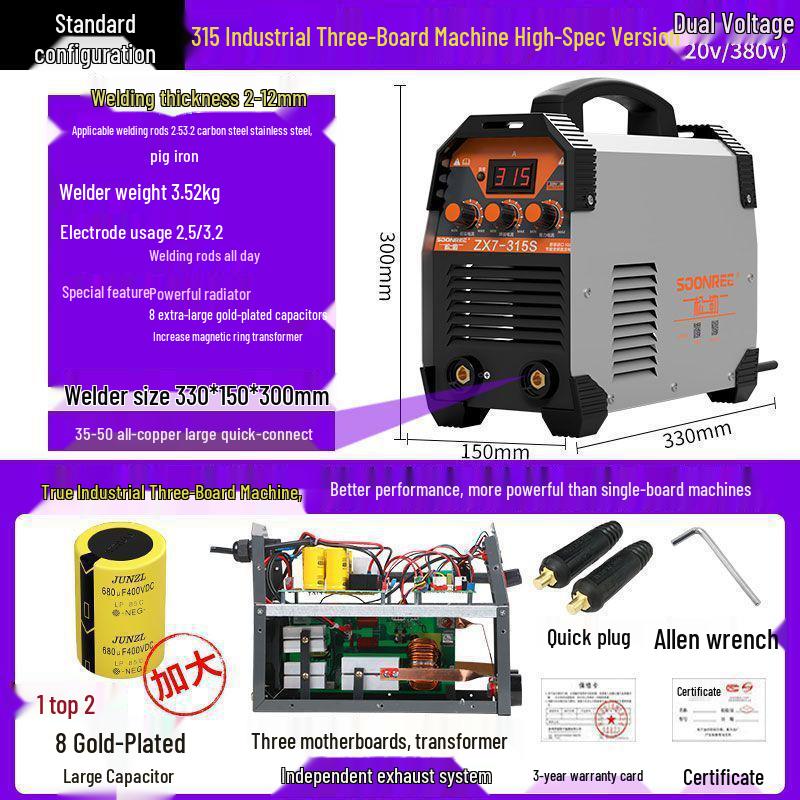 Songle 315400 Dual Voltage Welding Machine 220/380V, Automatic Household Use