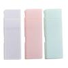 NUOLUX Pencil Case, Plastic Pen Box, Cute Pencil Case for Girls and Boys, Semi-Transparent, Set of 3