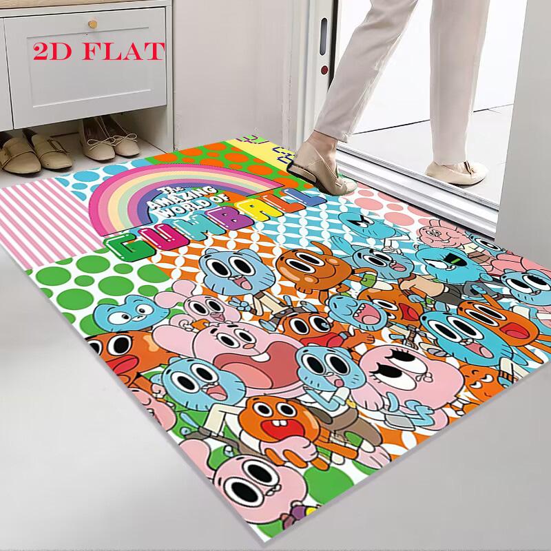 Gumball Kobercový kobereček do obývacího pokoje, ložnice, domácí dekorace pohovky, protiskluzová podložka na hraní pro děti
