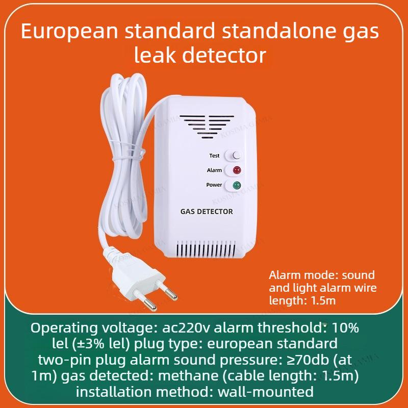 LPG Natural Gas Detector Propane Butane Sensor Sensor Alarm Motor Home Camper Marine LED Flash Alarm Sound Safety Alarm Detect