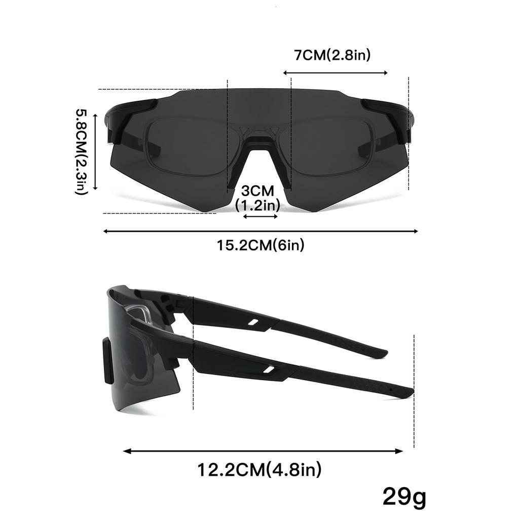 Oversized Sports Goggle Fashion Mirror Outdoor Cycling Protective Sunglasses Women New In Trendy Outdoor Anti-UV Shades